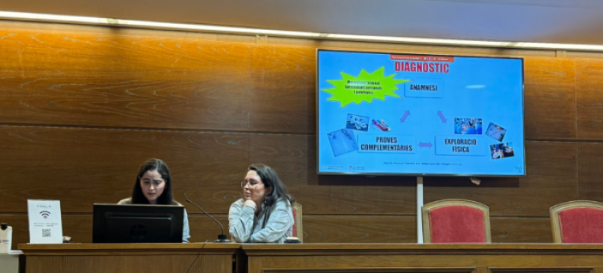 La Dra. Lucía Cabanillas presenta una revisión sobre el traumatismo torácico en la sesión de residentes de la Sociedad Catalana de Cirugía Torácica