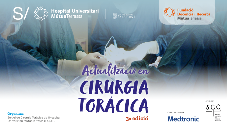 La actualización en el manejo de las patologías torácicas más habituales centrará la 3a edición de la jornada del servicio de cirugía torácica