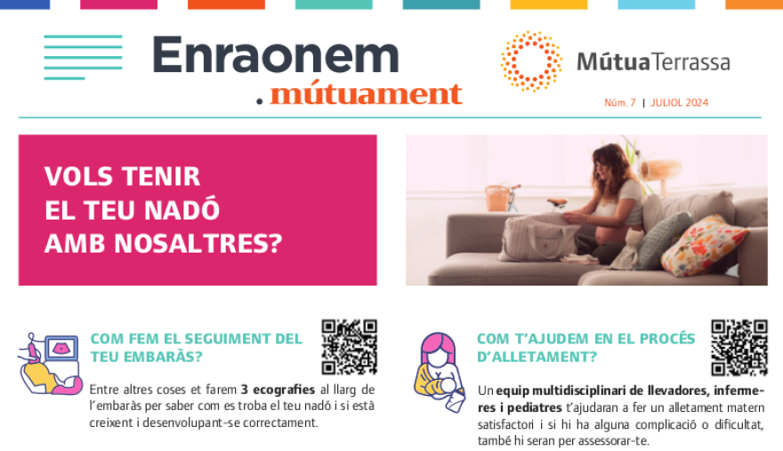 Aquesta setmana es publica un nou Enraonem, dirigit a les dones que volen ser mares a l’Hospital Universitari Mútua Terrassa