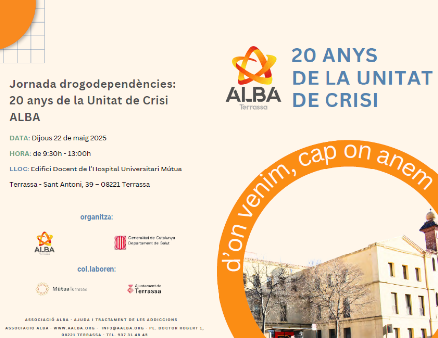 MútuaTerrassa acull la jornada de drogodependències “20 anys de la Unitat de crisi ALBA”