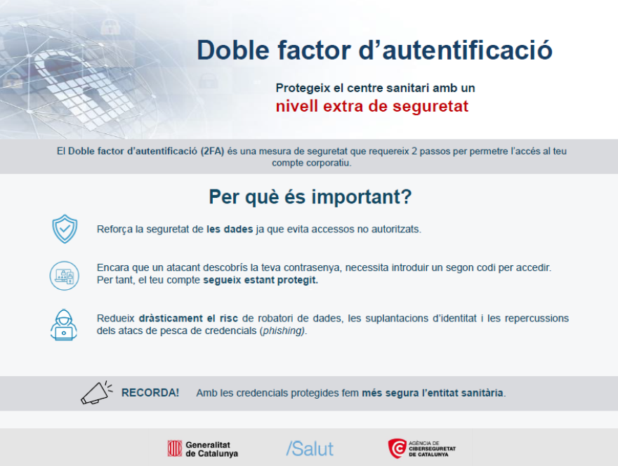 Coneixes el valor sobre l’ús del Doble factor d'autentificació (2FA)?