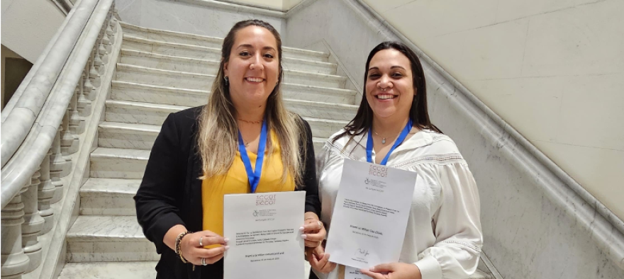 Paula Martínez y Raquel Lacueva reciben los Premios a la mejor comunicación y mejor caso clínico en el 8º Congreso de la SICCOT