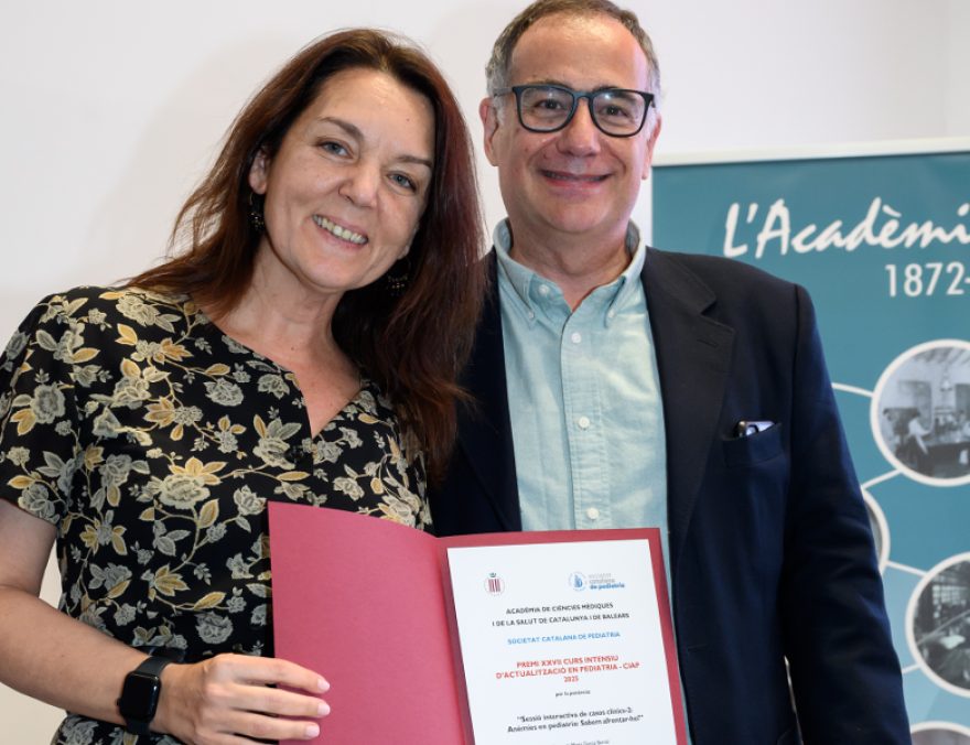 L’Acadèmia de Ciències Mèdiques i de la Salut de Catalunya i Balears premia el Servei de Pediatria de la FAMT