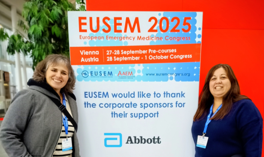 El servicio de Urgencias y el Área de Calidad Asistencial, presentes en el European Emergency Medicine Congress 2025