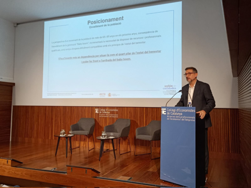 Ramon Ramells, gerent de la Fundació Vallparadís, presenta les conclusions de l’Estudi socioeconòmic de l’atenció per a persones en situació de dependència