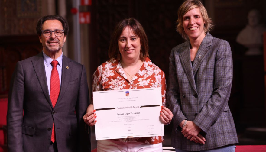 Gemma López obté el Premi extraordinari de doctorat a la millor tesi doctoral de la Facultat de Psicologia