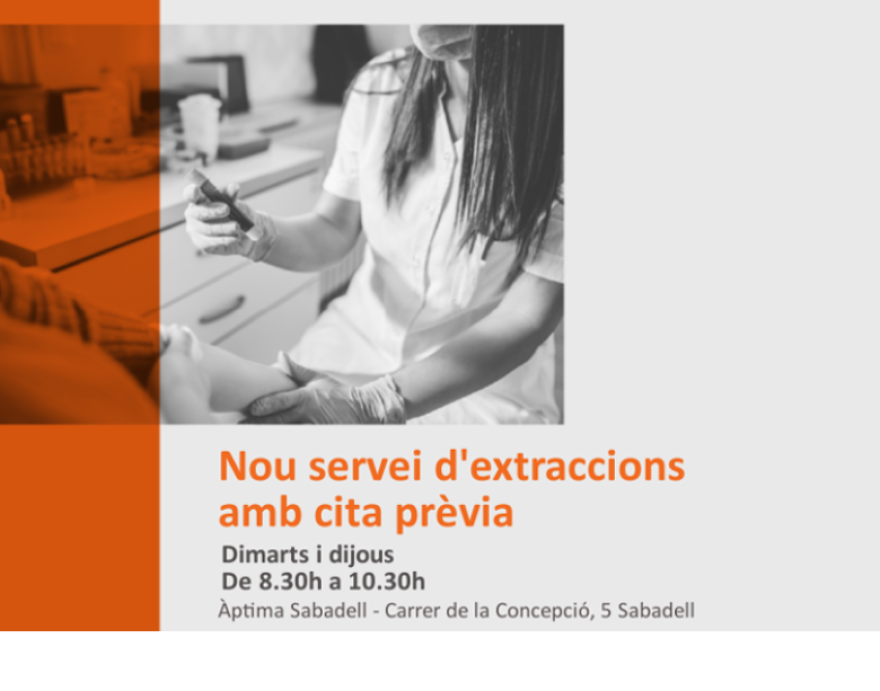 Nou servei d’extraccions a Àptima Sabadell